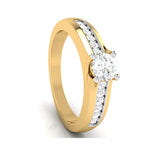 Load image into Gallery viewer, 50-Pointer Solitaire 18K Yellow Gold Ring with Diamond Accents JL AU G 119Y-A   Jewelove.US
