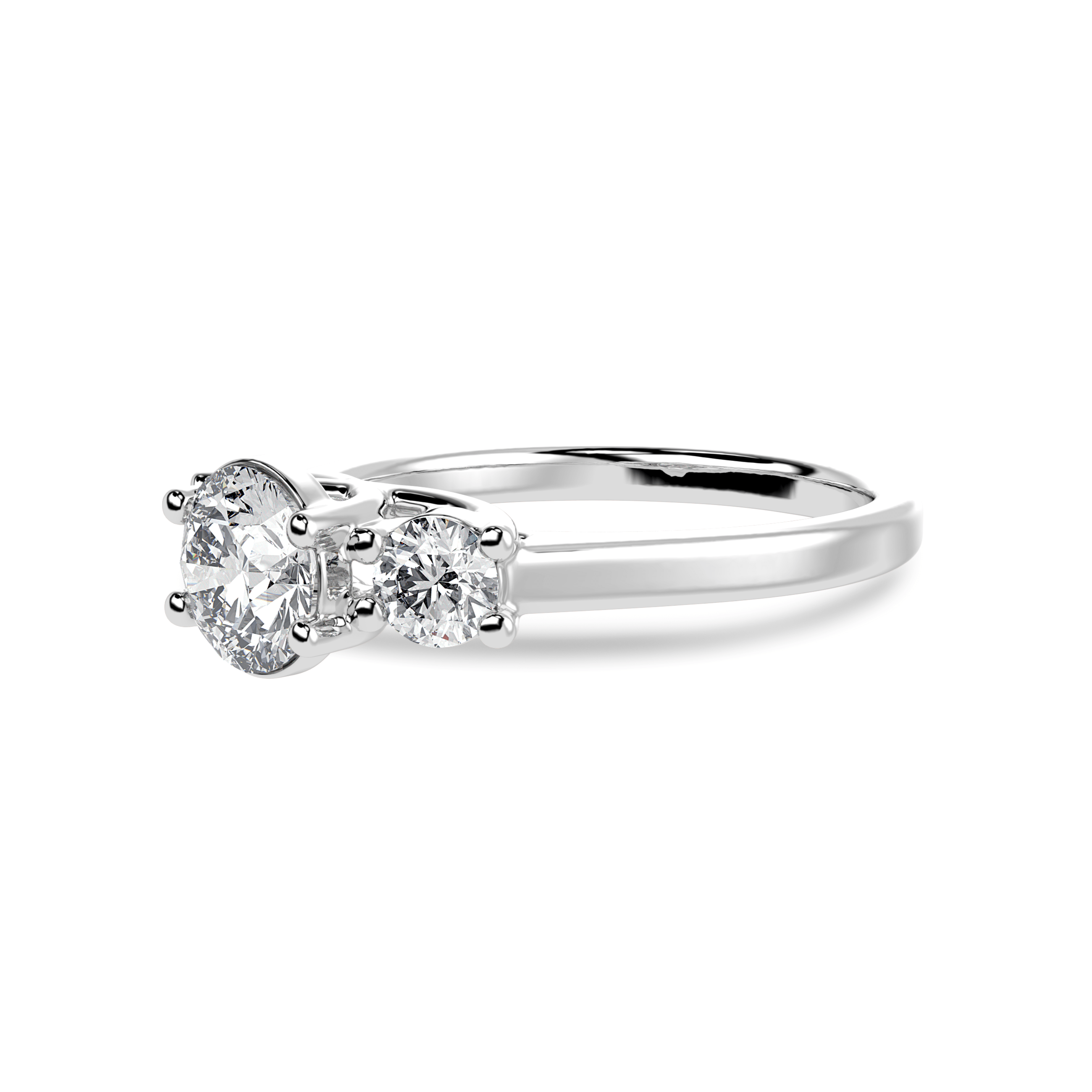 1.50-Carat Lab Grown Solitaire Diamond Accents Platinum Engagement Ring JL PT LG 1229-A