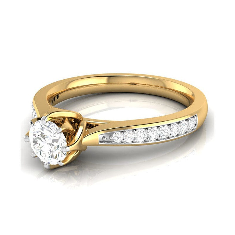 2-Carat Lab Grown Solitaire Diamond Shank 18K Yellow Gold Ring JL AU LG G-109Y-E   Jewelove.US