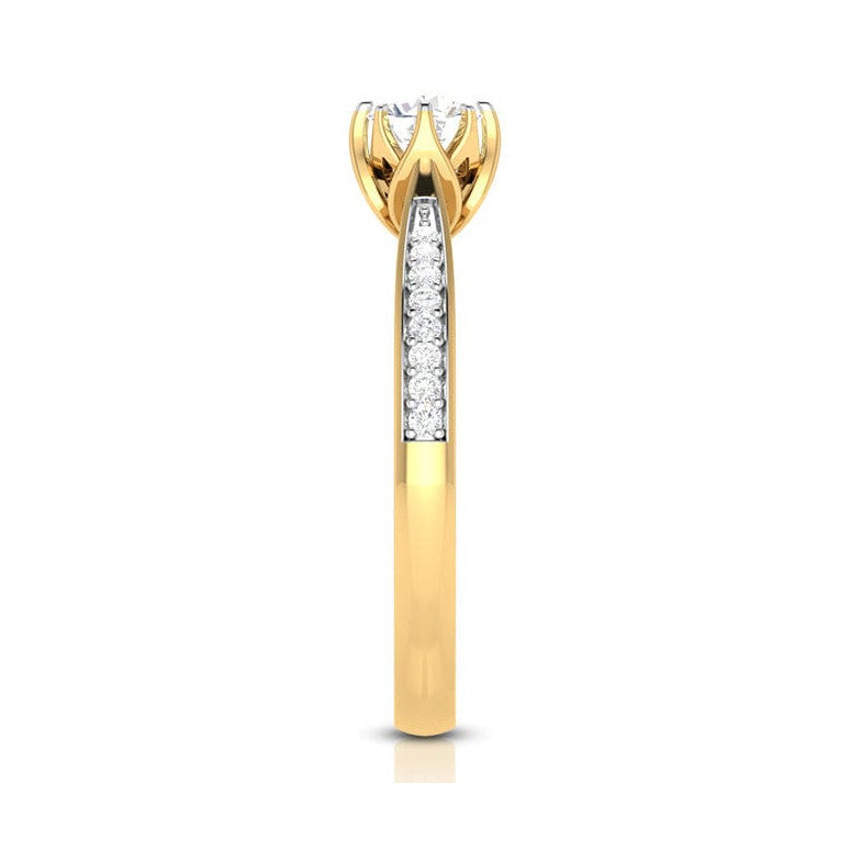 70-Pointer Lab Grown Solitaire Diamond Shank 18K Yellow Gold Ring JL AU LG G-109Y-B   Jewelove.US