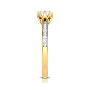 50-Pointer Solitaire Diamond Shank 18K Yellow Gold Ring JL AU G 109Y-A   Jewelove.US