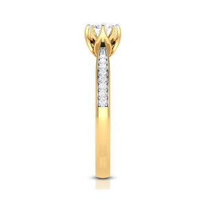 1-Carat Lab Grown Solitaire Diamond Shank 18K Yellow Gold Ring JL AU LG G-109Y-C   Jewelove.US