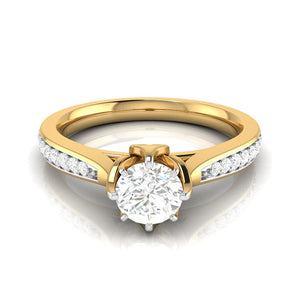 50-Pointer Solitaire Diamond Shank 18K Yellow Gold Ring JL AU G 109Y-A   Jewelove.US