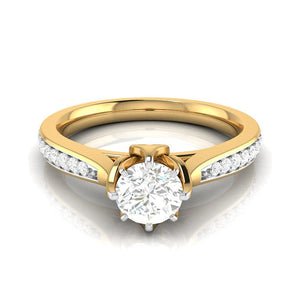 70-Pointer Lab Grown Solitaire Diamond Shank 18K Yellow Gold Ring JL AU LG G-109Y-B   Jewelove.US