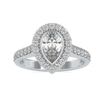 Load image into Gallery viewer, 70-Pointer Solitaire Halo Diamond Shank Platinum Engagement Ring JL PT 0055-B
