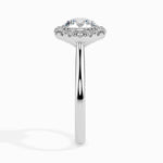 Load image into Gallery viewer, 1-Carat Lab Grown Solitaire Halo Diamond Shank Platinum Ring JL PT LG 19021-B

