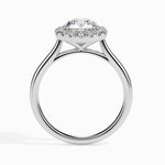 Load image into Gallery viewer, 1-Carat Lab Grown Solitaire Halo Diamond Shank Platinum Ring JL PT LG 19021-B
