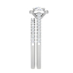 Load image into Gallery viewer, 30-Pointer Solitaire Halo Diamond Split Shank Platinum Ring for Women JL PT RV RD 140-A
