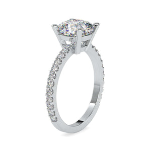 1-Carat Solitaire Platinum Diamond Shank Engagement Ring JL PT 0052-C   Jewelove