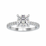 Load image into Gallery viewer, 1-Carat Solitaire Platinum Diamond Shank Engagement Ring JL PT 0052-C
