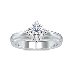 50-Pointer Solitaire Platinum Engagement Ring JL PT 0145-A