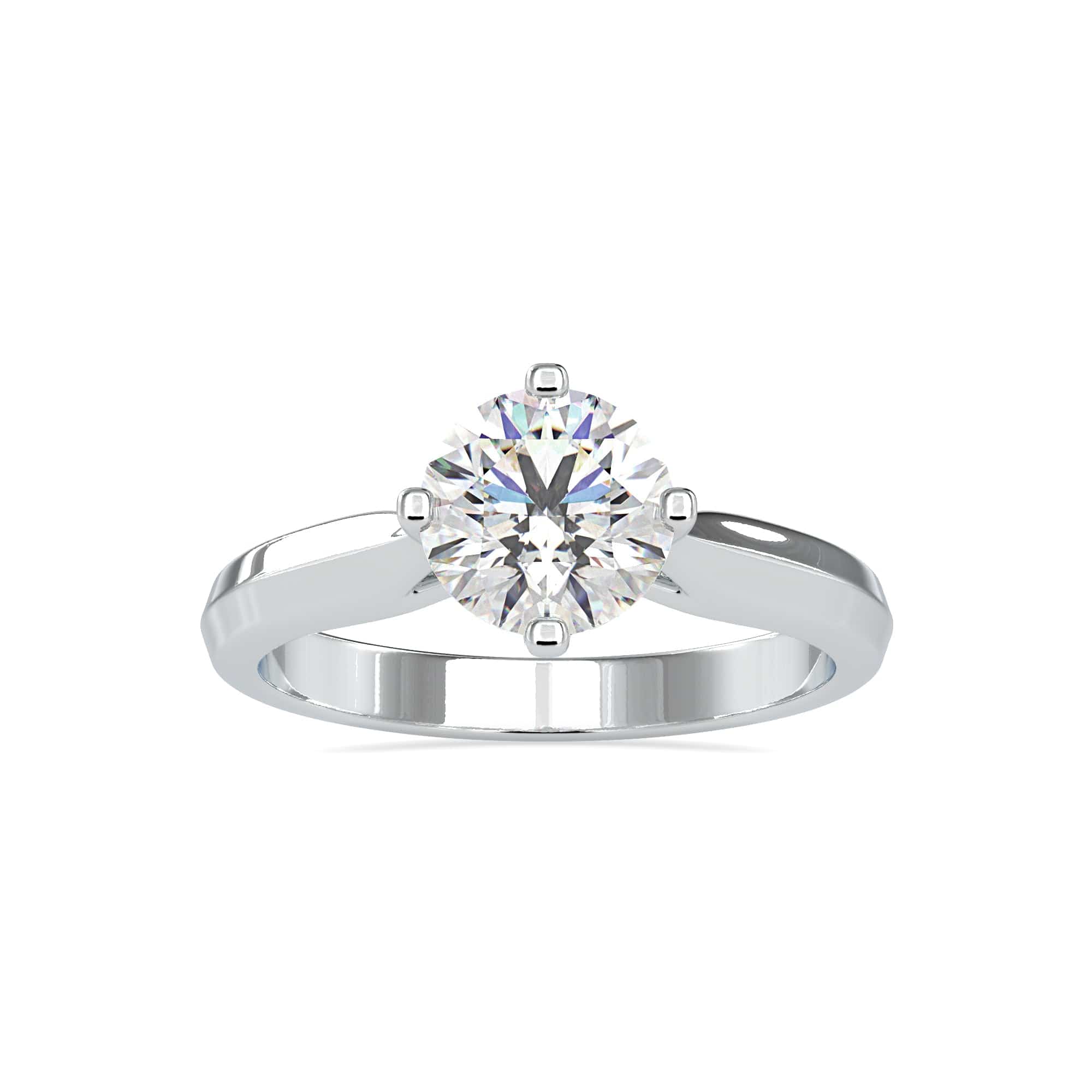 50-Pointer Lab Grown Solitaire Platinum Ring JL PT LG G 0143