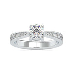 Load image into Gallery viewer, 1-Carat Solitaire Platinum Shank Diamonds Ring JL PT 0168-C
