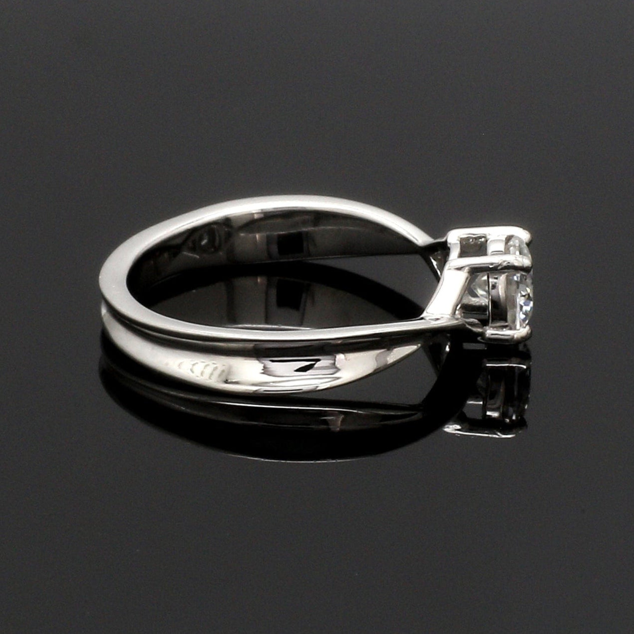 1.50-Carat Lab Grown Solitaire Platinum Twisted Shank Ring JL PT LG G 1351-C