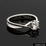 Load image into Gallery viewer, 2-Carat Lab Grown Solitaire Platinum Twisted Shank Ring JL PT LG G 1351-D

