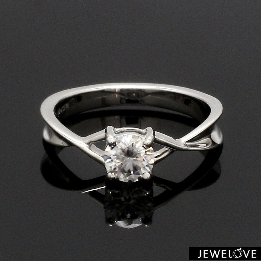 1.50-Carat Lab Grown Solitaire Platinum Twisted Shank Ring JL PT LG G 1351-C