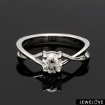 Load image into Gallery viewer, 1-Carat Lab Grown Solitaire Platinum Twisted Shank Ring JL PT LG 1351-B
