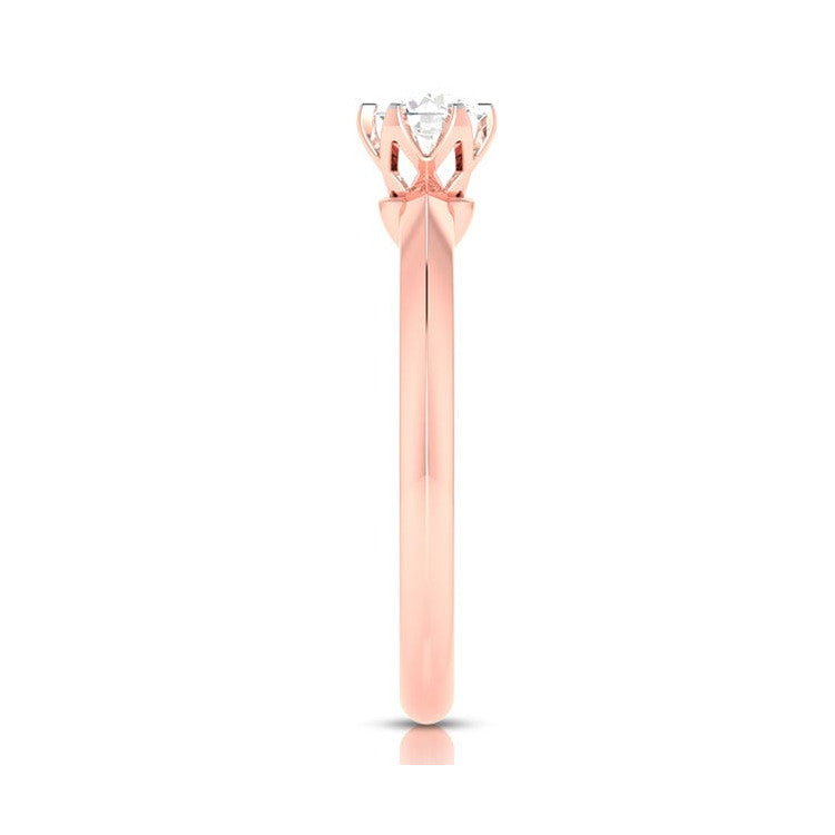 70-Pointer Lab Grown Solitaire Rose Gold Ring JL AU LG G 106R-B   Jewelove.US