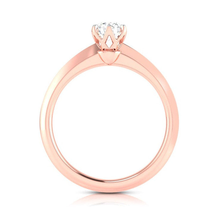 50-Pointer Lab Grown Solitaire Rose Gold Ring JL AU LG G 106R-A   Jewelove.US