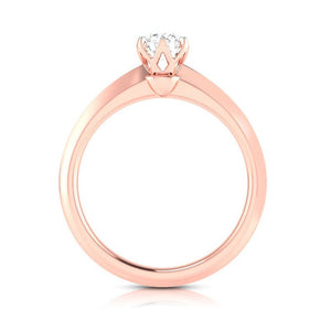 70-Pointer Lab Grown Solitaire Rose Gold Ring JL AU LG G 106R-B   Jewelove.US