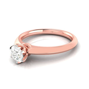 70-Pointer Lab Grown Solitaire Rose Gold Ring JL AU LG G 106R-B   Jewelove.US