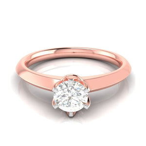 50-Pointer Lab Grown Solitaire Rose Gold Ring JL AU LG G 106R-A   Jewelove.US