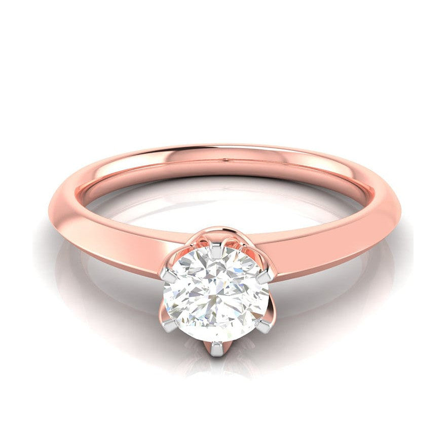 70-Pointer Lab Grown Solitaire Rose Gold Ring JL AU LG G 106R-B   Jewelove.US