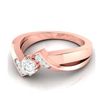 Load image into Gallery viewer, 50-Pointer Solitaire Diamond Designer Rose Gold Solitaire Ring JL AU G 104R-A
