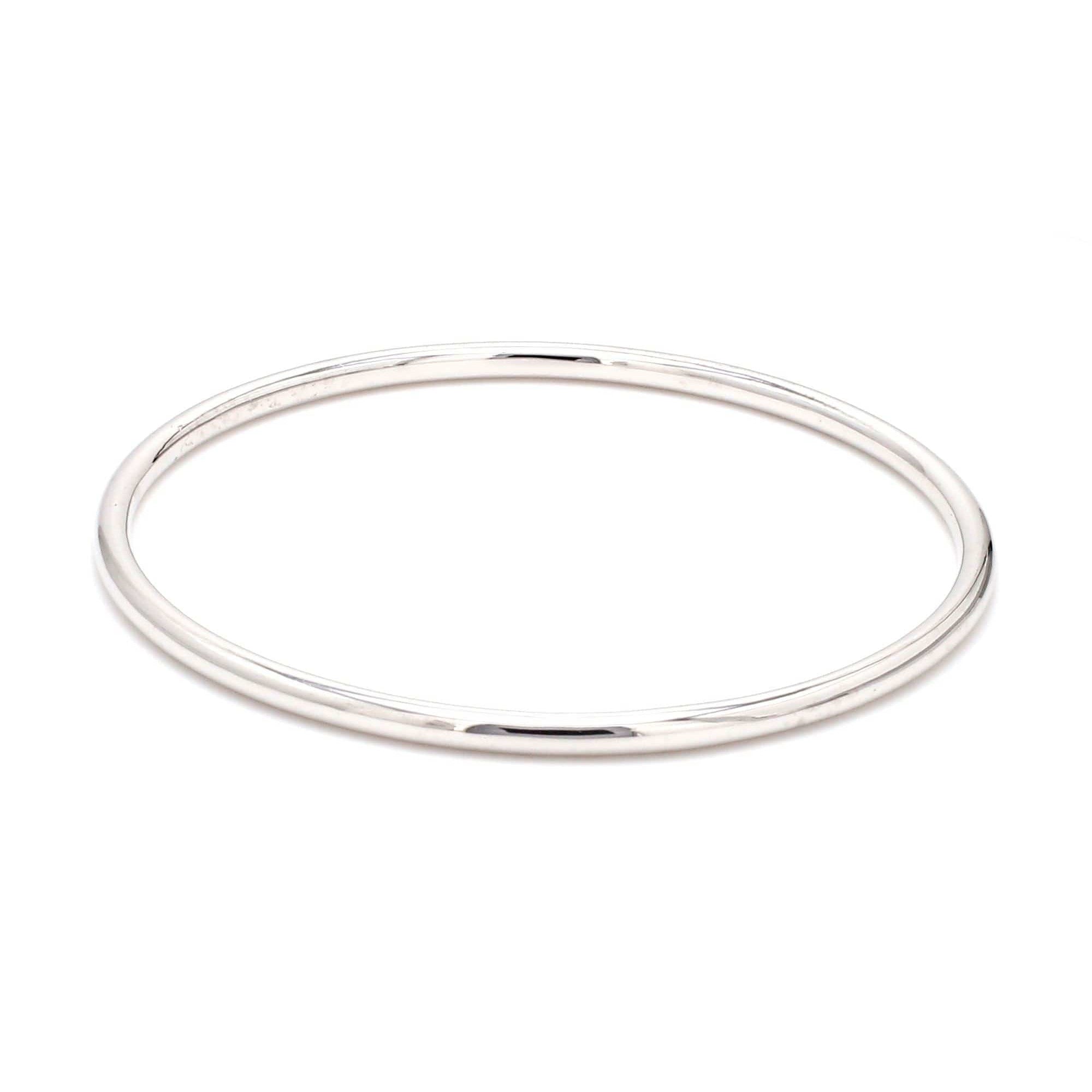 3mm Round Platinum Bangle JL PTB 645