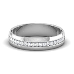 Load image into Gallery viewer, 4.5mm Broad Half Eternity Ring with Diamonds in Platinum JL PT 435
