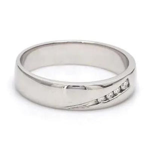 4 Diamond Platinum Band for Men JL PT 476