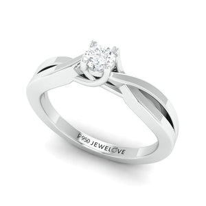Pointer Classic 4 Prong Solitaire Ring made in Platinum JL PT 676