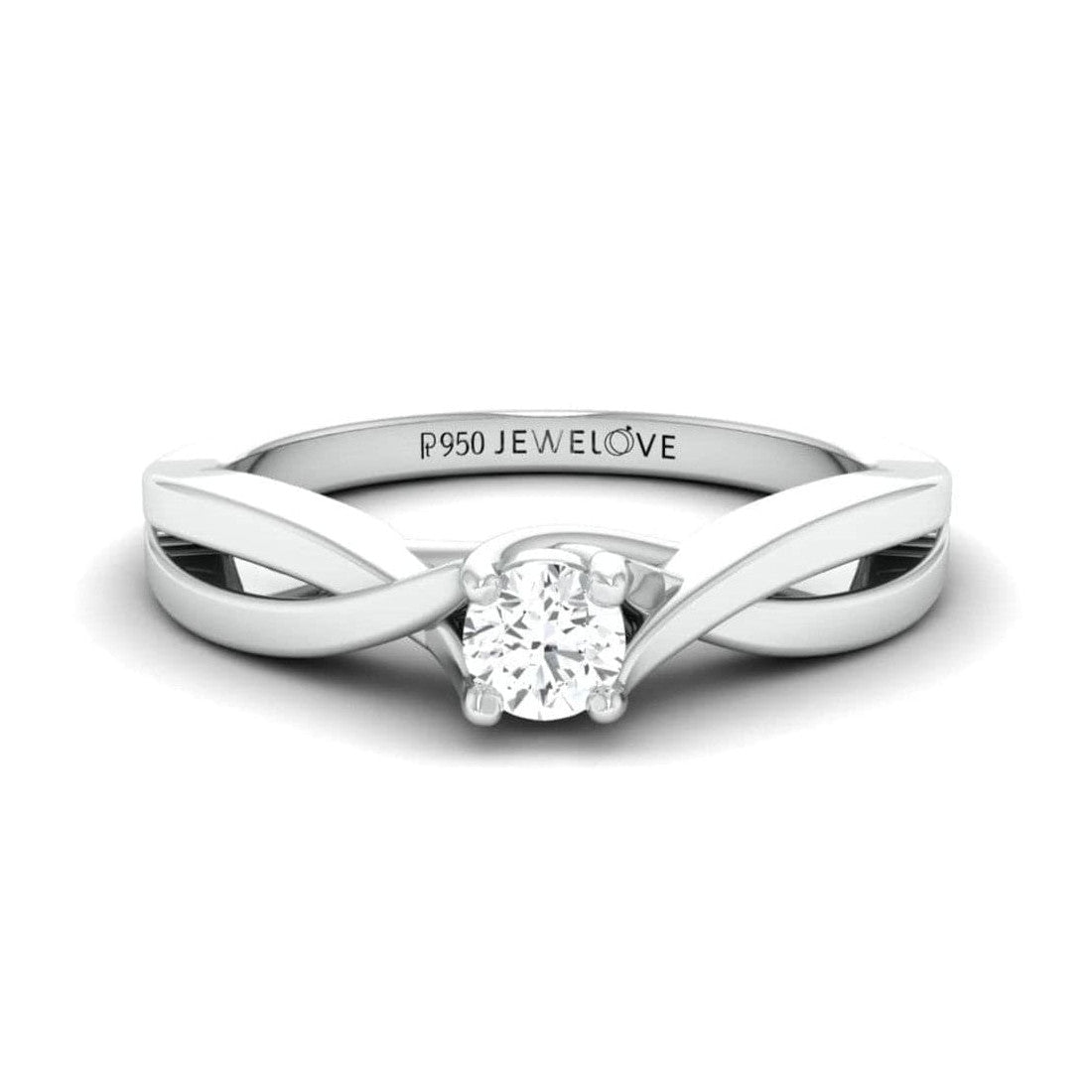 Pointer Classic 4 Prong Solitaire Ring made in Platinum JL PT 676