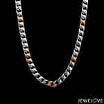 Load image into Gallery viewer, 5.75mm Designer Platinum + Rose Gold Chain for Men JL PT CH 1001   Jewelove.US
