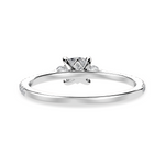 Load image into Gallery viewer, 30-Pointer Cushion Cut Solitaire Diamond Accents Shank Platinum Ring JL PT 1241
