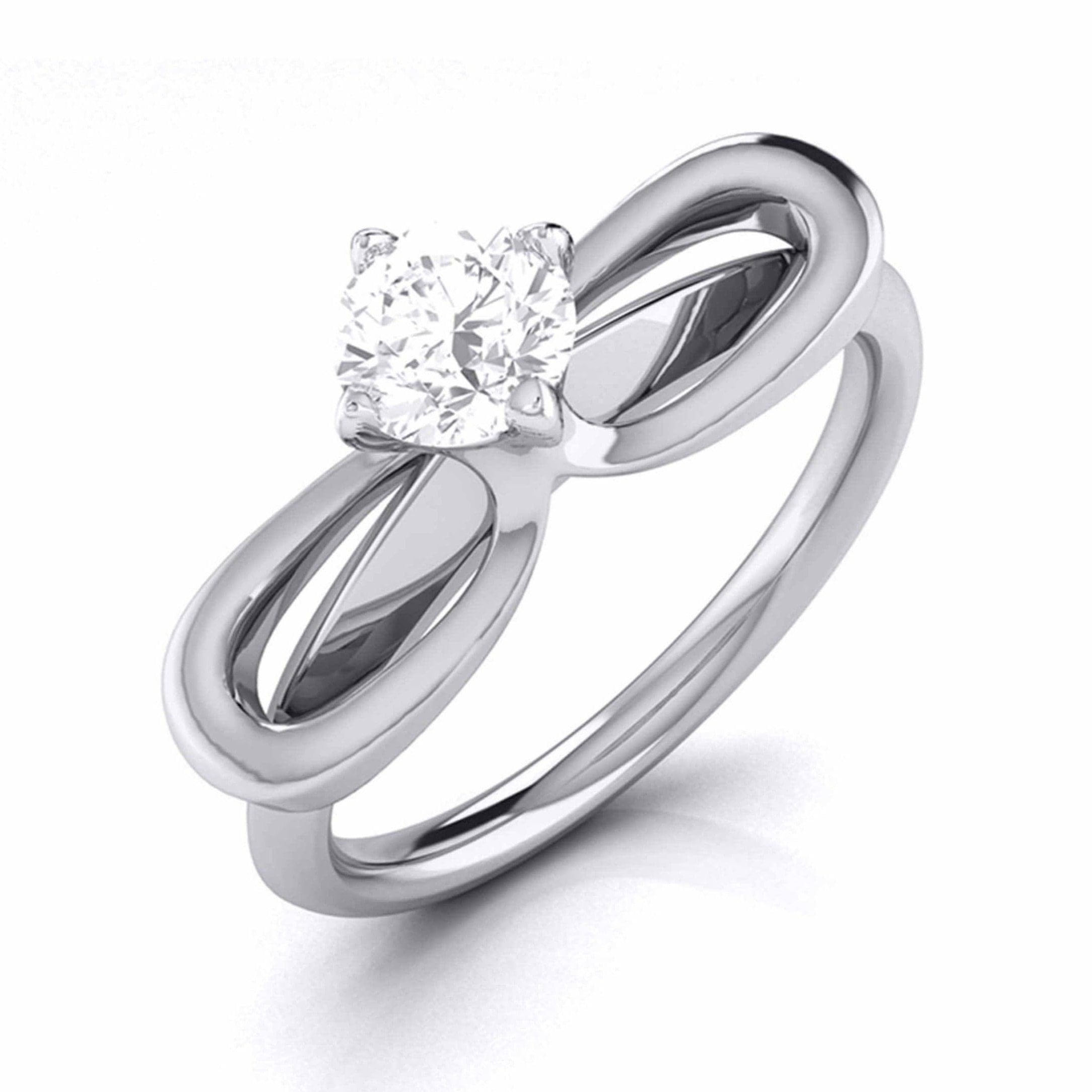 40-Pointer Designer Platinum Solitaire Engagement Ring for Women JL PT G 112