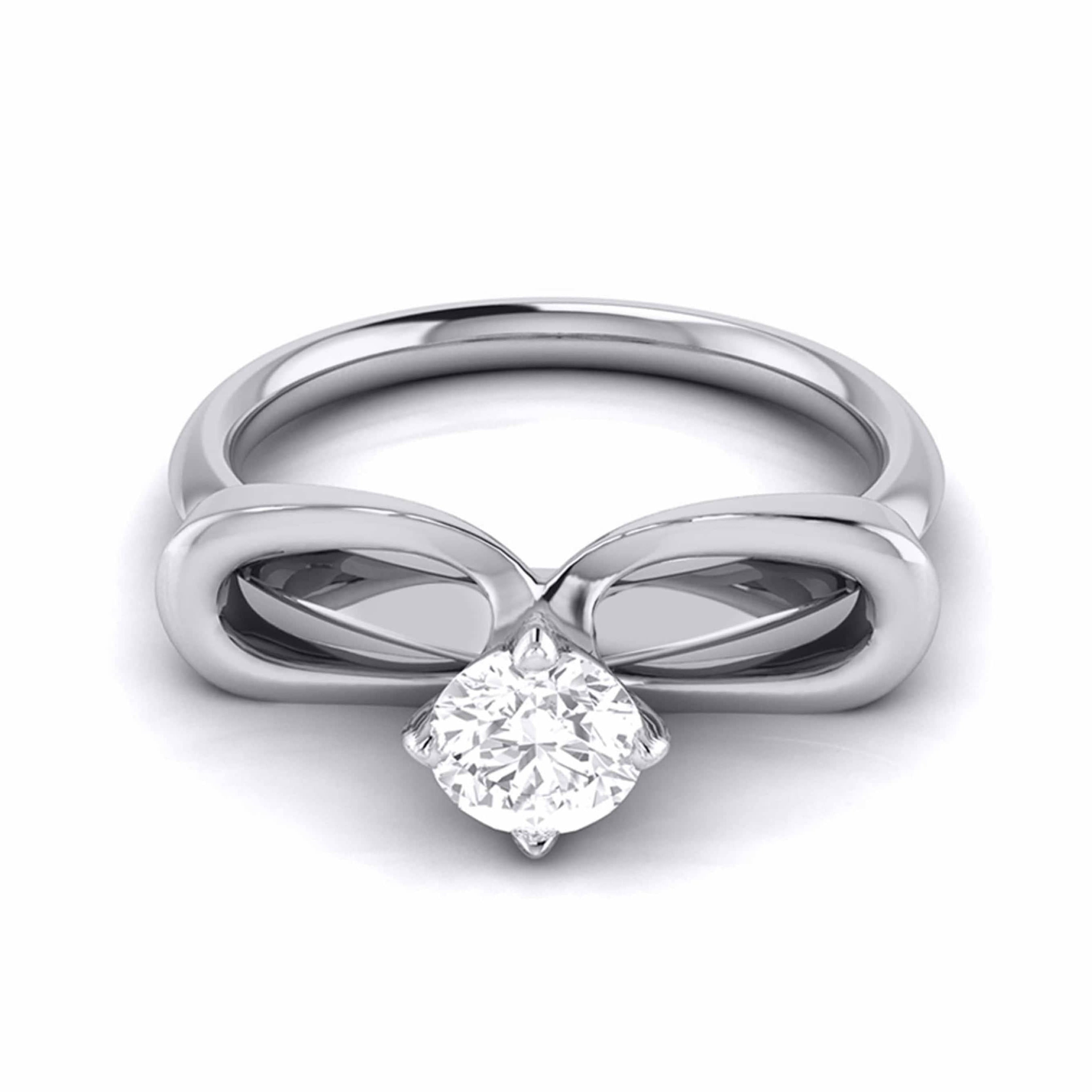 40-Pointer Designer Platinum Solitaire Engagement Ring for Women JL PT G 112