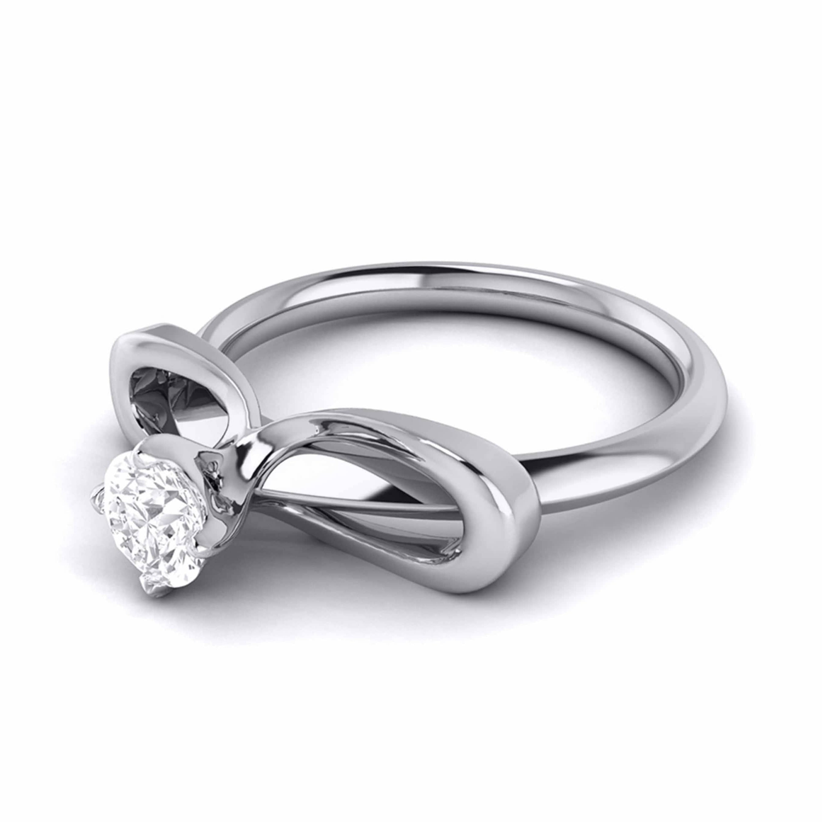 40-Pointer Designer Platinum Solitaire Engagement Ring for Women JL PT G 112