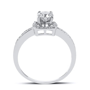 50 Pointer Designer Raised Solitaire Platinum Ring for Women JL PT 560