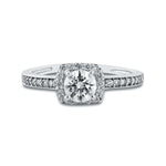 Load image into Gallery viewer, 50 Pointer Designer Raised Solitaire Platinum Ring for Women JL PT 560
