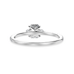 Load image into Gallery viewer, 50-Pointer Emerald Cut Solitaire Diamond Accents Shank Platinum Ring JL PT 1242-A

