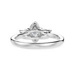 Load image into Gallery viewer, 70-Pointer Marquise Cut Solitaire Diamond Accents Platinum Ring JL PT 1236-B
