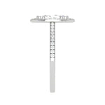 Load image into Gallery viewer, 70-Pointer Marquise Cut Solitaire Halo Diamond Shank Platinum Ring JL PT RH MQ 122-B
