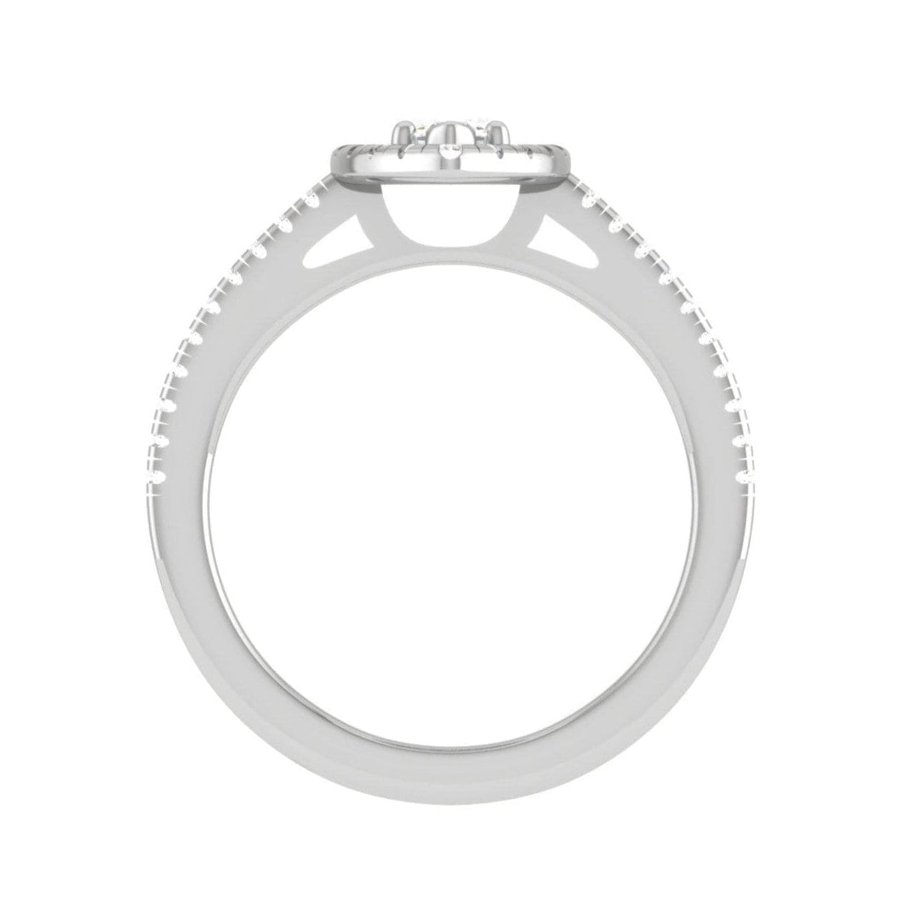 70-Pointer Marquise Cut Solitaire Halo Diamond Shank Platinum Ring JL PT RH MQ 122-B