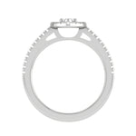 Load image into Gallery viewer, 70-Pointer Marquise Cut Solitaire Halo Diamond Shank Platinum Ring JL PT RH MQ 122-B
