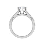 Load image into Gallery viewer, 70-Pointer Marquise Solitaire Diamonds Twisted Shank Platinum Ring JL PT REPS1456-B
