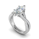 Load image into Gallery viewer, 70-Pointer Marquise Solitaire Diamonds Twisted Shank Platinum Ring JL PT REPS1456-B
