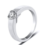 Load image into Gallery viewer, 1.50-Carat Lab Grown Solitaire Platinum Men&#39;s Ring with JL PT LG G 559-C
