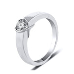 Load image into Gallery viewer, 1.50-Carat Lab Grown Solitaire Platinum Men's Ring with JL PT LG G 559-C
