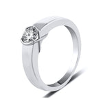 Load image into Gallery viewer, 2-Carat Lab Grown Solitaire Platinum Men's Ring with JL PT LG G 559-D
